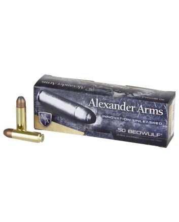 Alexander Arms AB400FPBOX FP50Beowulf 400gr Flat Point 20 Per Box/10 Case
