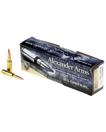 Alexander Arms AG123LSBOX Lapua Scenar6.5Grendel 123gr Boat Tail Open Tip Match 20 Per Box/10 Case