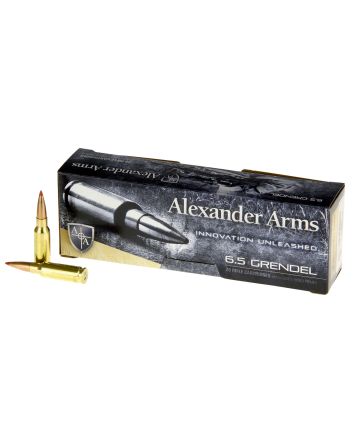 Alexander Arms AG129SSTBOX SST6.5Grendel 129gr Hornady Super Shot Ballistic Tip 20 Per Box/10 Case
