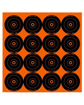 Birchwood Casey 36348 Big Burst Revealing Target Self-Adhesive Paper Black/Orange 3" Bullseye 48 Pack