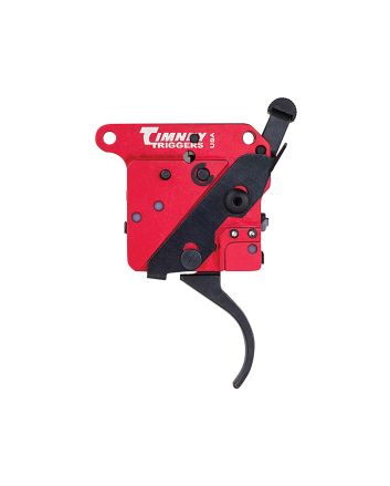 Timney Triggers 533 2-StageTwo-Stage Curved Trigger with 1-1.50 lbs Draw Weight &amp; Black/Red Finish for Remington 700 Right