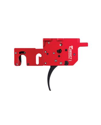 Timney Triggers 650 RPRTwo-Stage Curved Trigger with 8 oz/1 lb Draw Weight &amp; Black/Red Finish for Ruger Precision