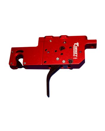 Timney Triggers 650ST RPRTwo-Stage Straight Trigger with 8 oz/1 lb Draw Weight &amp; Black/Red Finish for Ruger Precision