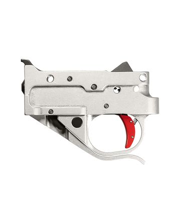 Timney Triggers 10222C16 Replacement TriggerSingle-Stage Curved Trigger with 2.75 lbs Draw Weight &amp; Silver/Red Finish for Ruger 10/22