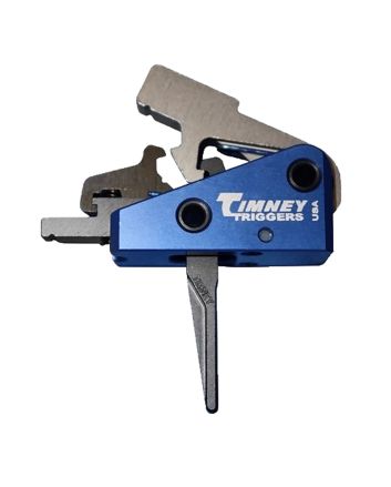 Timney Triggers 663SST Targa Long TriggerTwo-Stage Straight Trigger with 2 lbs Draw Weight &amp; Black/Blue Finish for AR-Platform