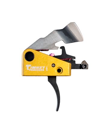 Timney Triggers 691S FeatherweightSingle-Stage Curved Trigger with Black/Gold Finish for FN SCAR17