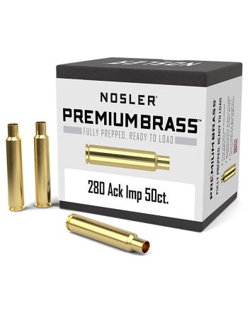 Nosler 10175 Premium Brass Unprimed Cases 280AckleyImproved Rifle Brass 50/Box