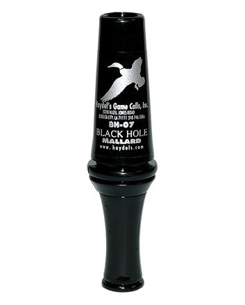Haydel's Game Calls BH07 Black HoleOpen Call Double Reed Mallard Sounds Attracts Ducks Black Polycarbonate