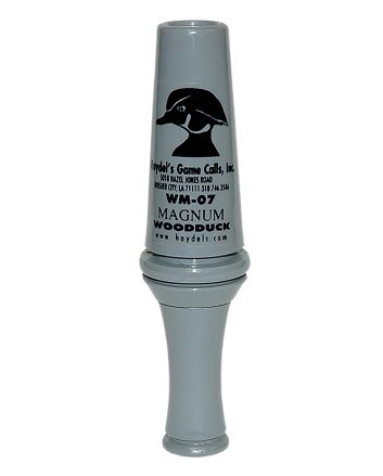 Haydel's Game Calls WM07 MagnumOpen Call Single Reed Wood Duck Sounds Attracts Ducks Gray Acrylic