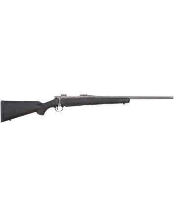 Mossberg 28009 PatriotFull Size 270 Win 5+1 22" Stainless Cerakote Fluted Barrel, Stainless Cerakote Receiver Drilled &amp; Tapped, Black Fixed Synthetic Stock, Right Hand