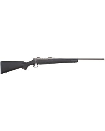 Mossberg 28010 Patriot Synthetic Full Size 30-06 Springfield 5+1 22" Stainless Cerakote Fluted Barrel, Stainless Cerakote Receiver Drilled &amp; Tapped, Black Fixed Synthetic Stock, Right Hand