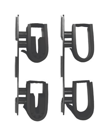 Rugged Gear 10040 Dual Lock Gun Holder Black Metal 2 Pack