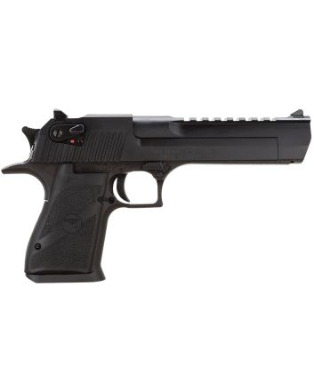 Magnum Research DE357 Desert Eagle Mark XIX 357 Mag Caliber with 6" Picatinny Rail Barrel, 9+1 Capacity, OverallBlack Finish Carbon Steel, Beavertail Frame, Serrated Slide &amp;Rubber Grip