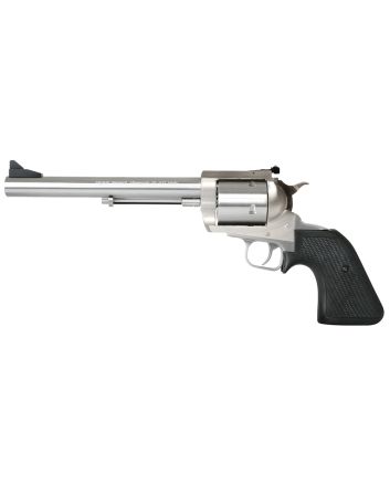 Magnum Research BFR45707 BFR Long Cylinder Large Frame 45-70 Gov 5 Shot, 7.50" Brushed Stainless Steel Barrel, Cylinder &amp; Frame, Black Hogue Rubber Grip, Exposed Hammer