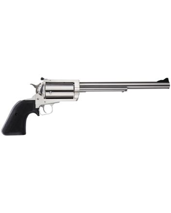 Magnum Research BFR4570 BFR Long Cylinder Large Frame 45-70 Gov 5 Shot, 10" Brushed Stainless Steel Barrel, Cylinder &amp; Frame, Black Rubber Grip, Exposed Hammer