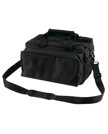 Bulldog BD910 Deluxe Range Bag Black Nylon Water-Resistant Outer Shell, Adjustable Strap, Removeable Divider, Storage Pockets, Deluxe Padding