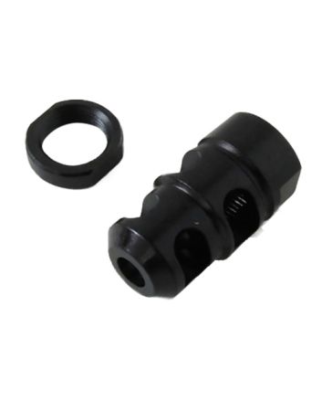Kel-Tec PLRSU582 PLR-22 Muzzle Brake Kit Black Steel with 1/2"-28 tpi Threads for 22 LR Kel-Tec PLR-16