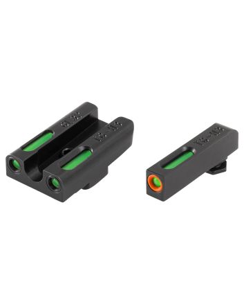 TruGlo TG13GL3PC TFX ProBlack | Green Tritium &amp; Fiber Optic Orange Outline Front Sight Green Tritium &amp; Fiber Optic Rear Sight