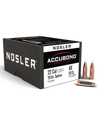 Nosler 53780 AccuBond22Cal 70gr Spitzer Point 50/Box