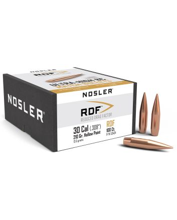 Nosler 53434 RDF Match 30Cal 210gr Hollow Point Boat Tail 100/Box
