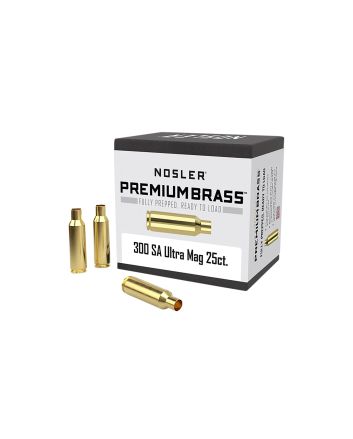 Nosler 10228 Premium Brass Unprimed Cases 300RemSAUM Rifle Brass 25/Box
