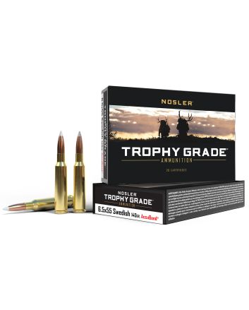 Nosler 60022 Trophy Grade6.5x55Swedish 140gr Nosler AccuBond 20 Per Box/10 Case