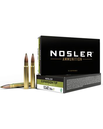 Nosler 40393 E-Tip9.3mmx62Mauser 250gr E Tip Lead Free 20 Per Box/10 Case