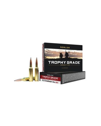 Nosler 60091 Trophy Grade Long-Range 6.5Creedmoor 129gr Nosler Spitzer AccuBond Long Range 20 Per Box/10 Case