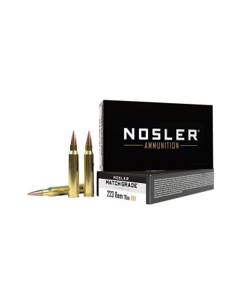 Nosler 60130 Match Grade RDF 223Rem 70gr RDF Hollow Point Boat Tail 20 Per Box/40 Case