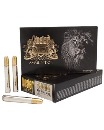 Nosler 40630 Trophy Grade Safari458Lott 500gr Nosler Solid Flat Nose 20 Per Box/10 Case
