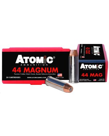 Atomic Ammunition 00440 Pistol Precision Craft 44Rem Mag 240gr Bonded Match Hollow Point 50 Per Box/10 Case
