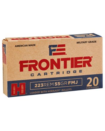 Frontier Cartridge FR100 Military Grade Varmint 223Rem 55gr Full Metal Jacket 20 Per Box/25 Case