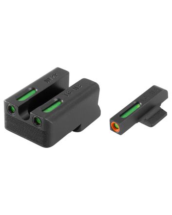 TruGlo TG13NV3PC TFX ProBlack | Green Tritium &amp; Fiber Optic Orange Outline Front Sight Green Tritium &amp; Fiber Optic Rear Sight