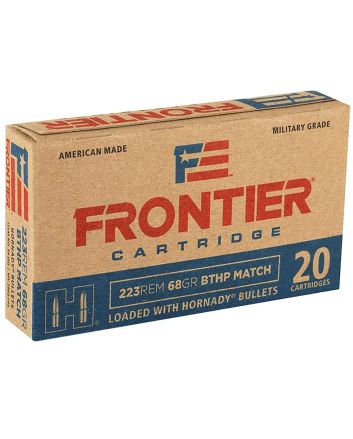 Frontier Cartridge FR160 Military Grade Centerfire Rifle 223Rem 68gr Hollow Point Boat Tail 20 Per Box/25 Case