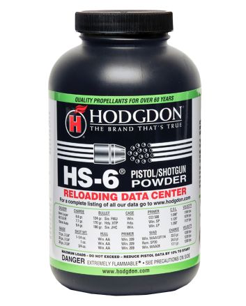 Hodgdon HS61 Smokeless Powder HS-6 Pistol/Shotgun Multi-Caliber 1 lb