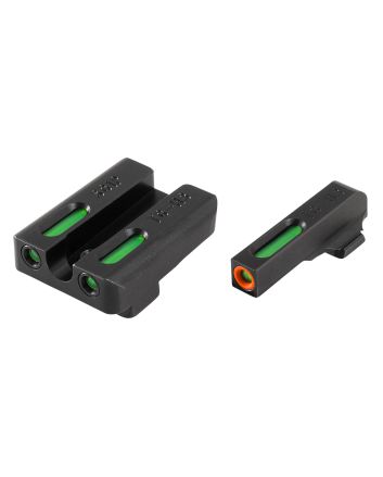 TruGlo TG13SG1PC TFX ProBlack | Green Tritium &amp; Fiber Optic Orange Outline Front Sight Green Tritium &amp; Fiber Optic Rear Sight