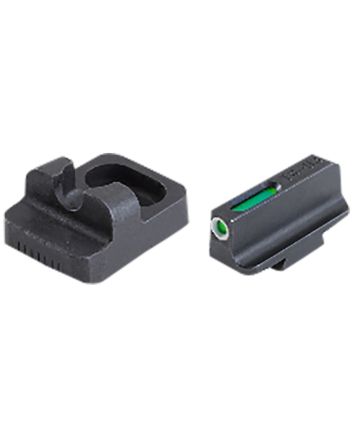 TruGlo TG13RM1PB TFX Pro Sights For Remington ShotgunsBlack |Green Tritium Fiber OpticWhite Outline Front Sight Black Rear Sight