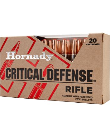 Hornady 80920 Critical Defense308Win 155gr Flex Tip eXpanding 20 Per Box/10 Case