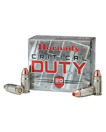 Hornady 90216 Critical Duty9mmLuger+P 124gr Hornady FlexLock 25 Per Box/10 Case