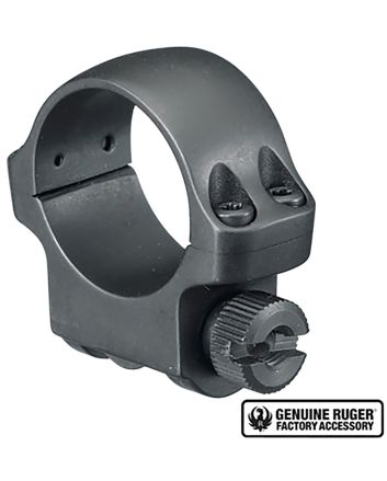 Ruger 90277 3BHM Scope RingMatte Black 1" Low