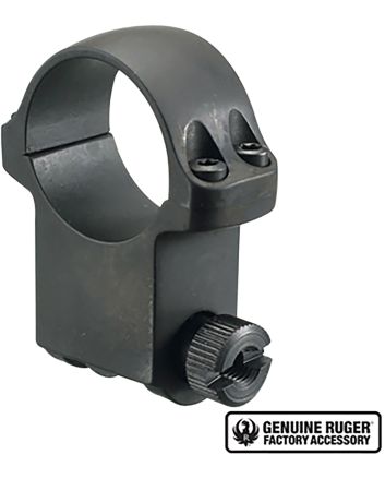 Ruger 90280 6BHM Scope RingMatte Black 1" Extra High