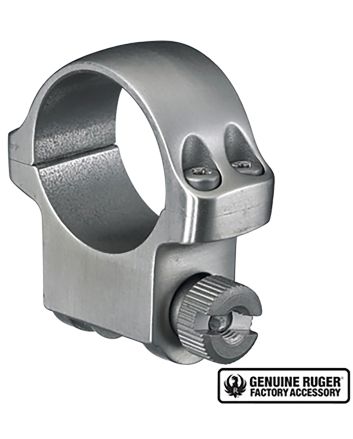Ruger 90282 4K Scope RingSilver 1" Medium