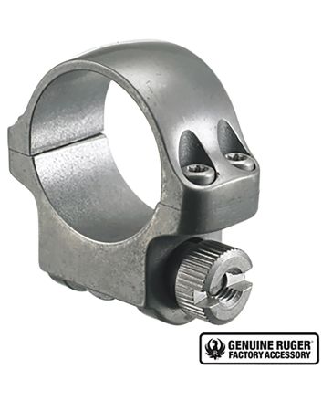 Ruger 90293 3KTG Scope RingSilver 1" Low