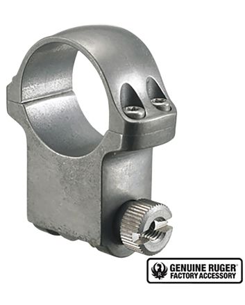 Ruger 90296 6KTG Scope RingSilver 1" Extra High