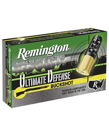 Remington Ammunition 20637 Ultimate Defense Buckshot 12Gauge 2.75" 4Buck Shot 5 Per Box/20 Case