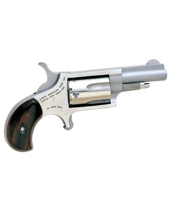 North American Arms 22LLR Mini-Revolver22 LR 5 Shot 1.63" Barrel, Overall Stainless Steel Finish, Rosewood Birdshead Grip