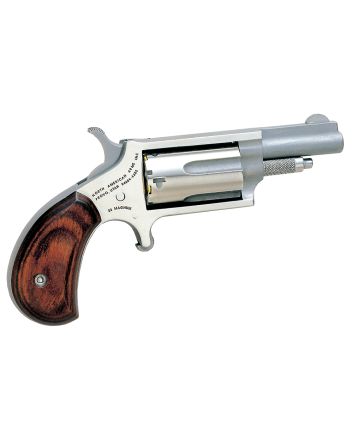 North American Arms 22M Mini-Revolver22 WMR 5 Shot 1.63" Barrel, Overall Stainless Steel Finish, Rosewood Grip