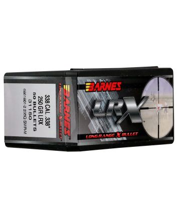 Barnes Bullets 31150 LRX Long Range 338Cal 250gr Boat Tail 50/Box