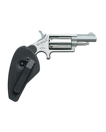 North American Arms 22MHG Mini-Revolver22 WMR 5 rd 1.63" Barrel, Overall Stainless Steel Finish, Black Synthetic Holster Grip