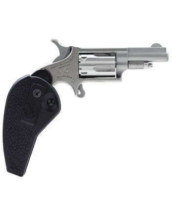 North American Arms 22LLRHG Mini-Revolver22 LR 5 Shot 1.63" Barrel, Overall Stainless Steel Finish, Black Synthetic Holster Grip